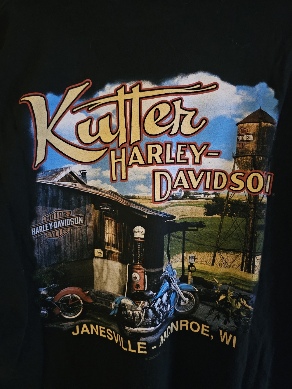 Vintage Harley-Davidson Graphic Tee - Black 2X